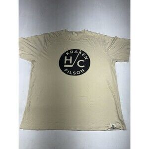 CC Filson x Kraken Hockey Puck T Shirt Tee Crew Neck White Men's Size XL